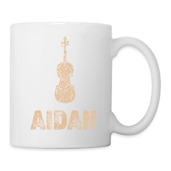 Aidan als Geige - Tasse - Weiß - Rechts