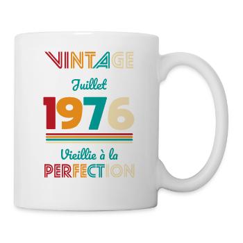 Anniversaire 50 ans - Vintage - Juillet 1976 - Mug blanc - blanc - Droite