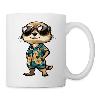 Vacances des comics de suricate - Mug blanc - blanc - Droite