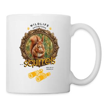Jumelles Écureuil Aventure Animaux sauvages - Mug blanc - blanc - Droite