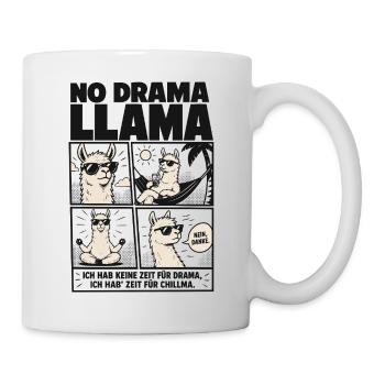Lama Horror Comic Nacht Grusel Design - Tasse - Weiß - Rechts