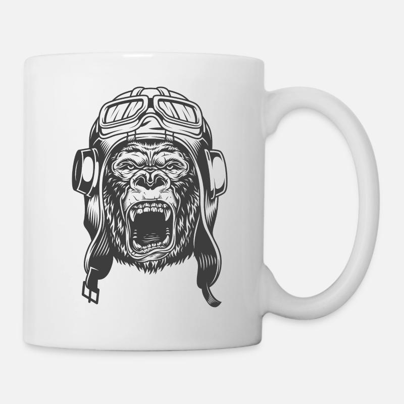 Gorilla Pilot Design - Mug - white
