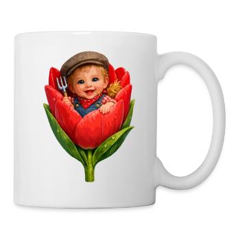 Baby in Tulip Bud - Mug - white - Right