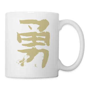 Mut - Auf Japanisch - Tasse - Weiß - Rechts