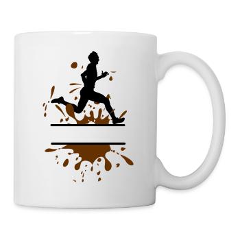 Mud Run Man – Customizable Runner - Mug - white - Right