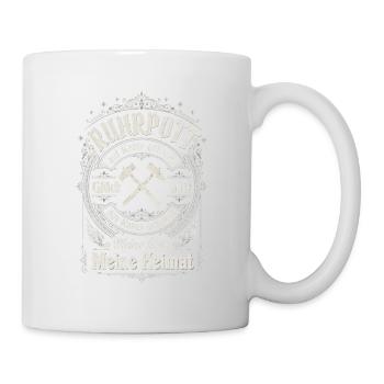 Heimatliebe im Bergwerkstil, Ruhrpott - Tasse - Weiß - Rechts