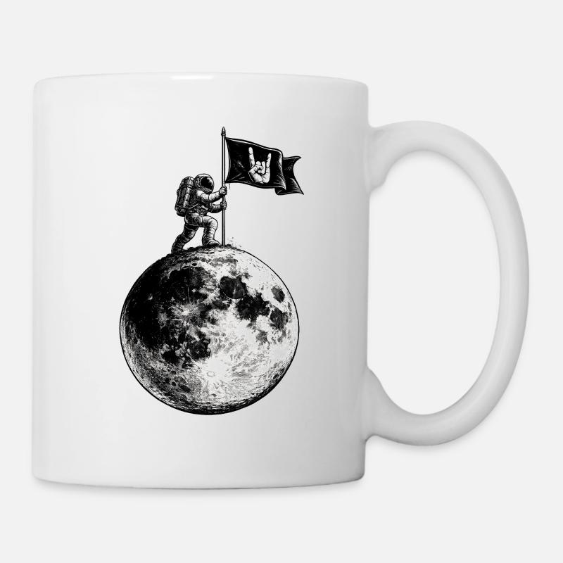Moon flag with skirt sign - Mug - white