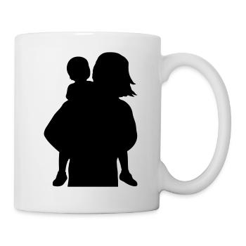 Family Silhouette Parents Children Love Together - Mug - white - Right
