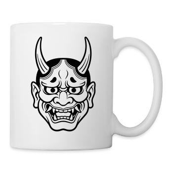 Japanese demon mask - Mug - white - Right