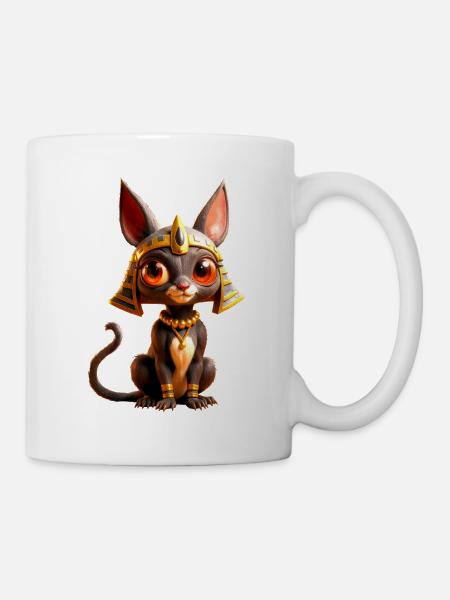 Ägyptische Katze von Anubis - Tasse - Weiß