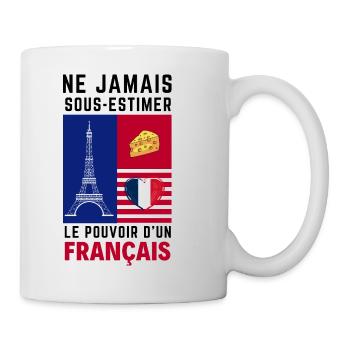Éiffel et Coeur Français - Mug blanc - blanc - Droite
