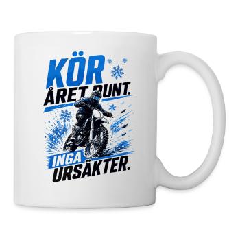 Moto Cross Hiver Suède - Kör Året Runt Inga Ursäkt - Mug blanc - blanc - Droite