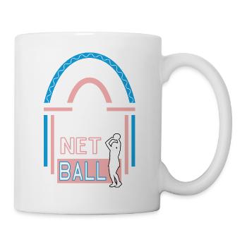 10 Jahre Netball Jubiläum Netballspieler Jubi - Tasse - Weiß - Rechts