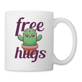 Free Hugs Kaktus - Tasse - Weiß - Rechts