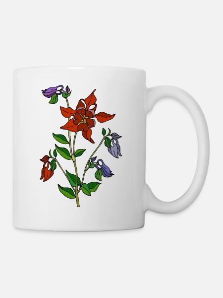 Blumen - Tasse - Weiß