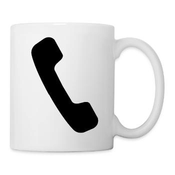 Kabeltelefon - Tasse - Weiß - Rechts