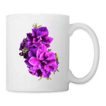 Purple Petunias – floral print - Mug - white - Right