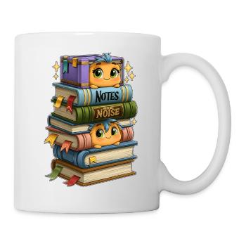 Book Stack with Birds - Mug - white - Right