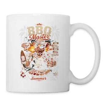 BBQ Master Tropic Pig – Humorvoll - Tasse - Weiß - Rechts