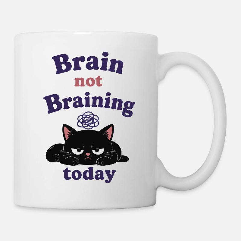 Le cerveau ne tourne pas aujourd’hui - Mug blanc - blanc