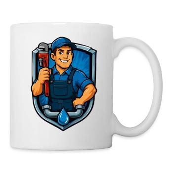 Armoiries Artisan Plombier - Mug blanc - blanc - Droite