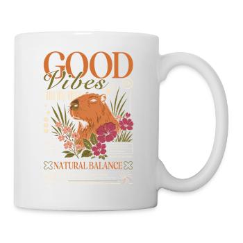 Vibes Capybara Design - Tasse - Weiß - Rechts