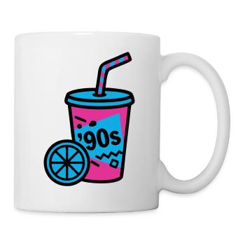 90s Retro Becher Slush Sommer - Tasse - Weiß - Rechts
