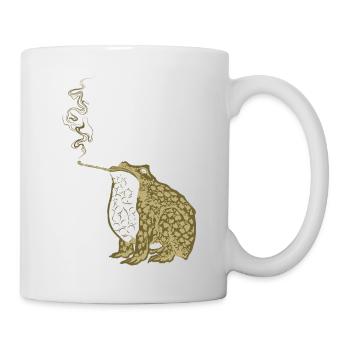 Funky Japanese frog smoking - Mug - white - Right