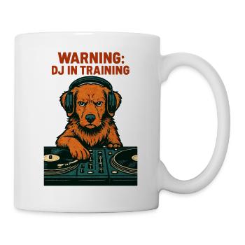 DJ Toller Hund – Avertissement : DJ en formation - Mug blanc - blanc - Droite