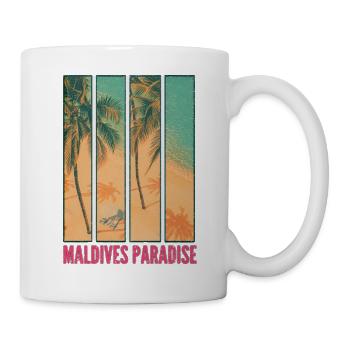 Maldives Paradise – Design Tropical Vintage - Mug - white - Right