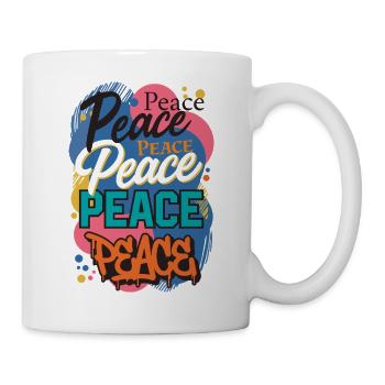 Peace as graffiti - Mug - white - Right