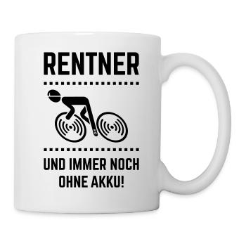Rentner Und Immer Noch Ohne Akku! (Radfahrer / B) - Tasse - Weiß - Rechts