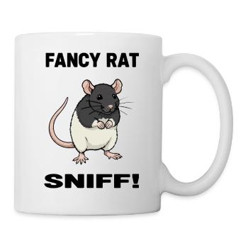 Rat Domestique Fancy Rat Sniff Rongeur - Mug blanc - blanc - Droite