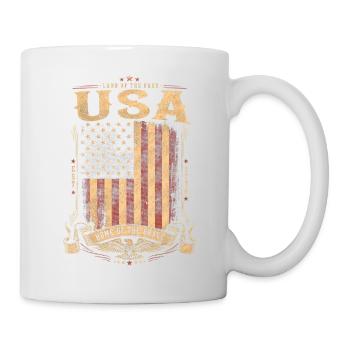 Blason vintage des drapeaux américains - Mug blanc - blanc - Droite