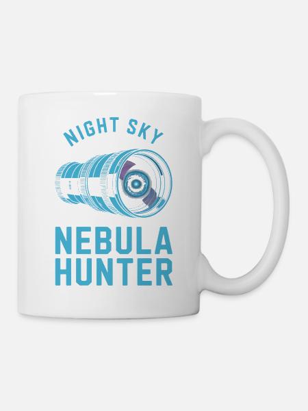 Nebula Hunter Night Sky Teleskop - Tasse - Weiß