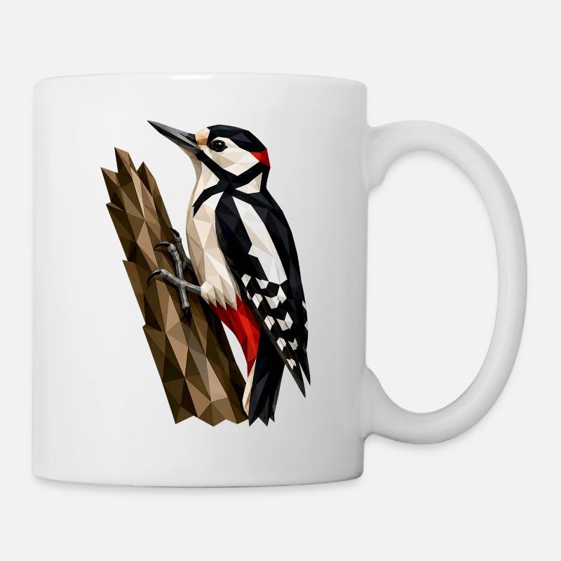 Polygonaler Waldspecht - Tasse - Weiß