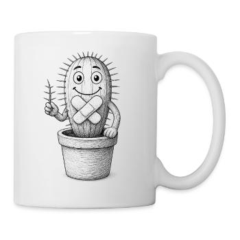 Bandaged Whimsical Cactus - Mug - white - Right
