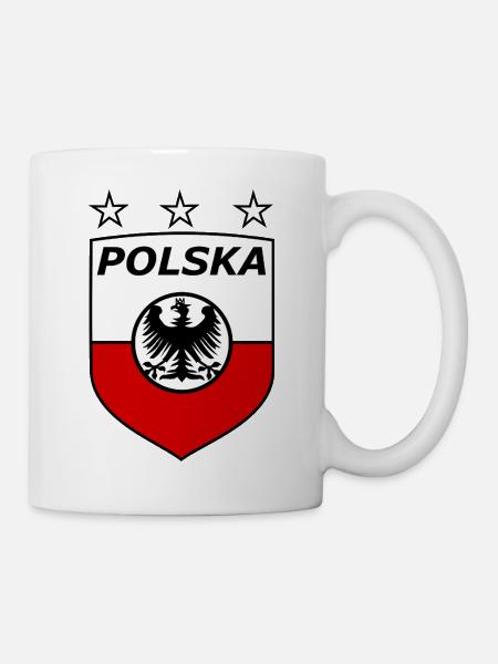 Polnisches Adlerwappen Schild - Tasse - Weiß