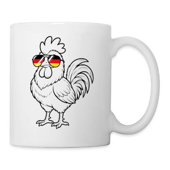 Deutsche flagge Hahn deutsch Deutschland Hühner - Tasse - Weiß - Rechts