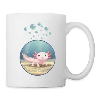 T-Shirt-Design „Axolotl“ - Tasse - Weiß - Rechts