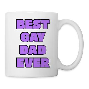 Pride des besten schwulen Vaters aller Zeiten - Tasse - Weiß - Rechts