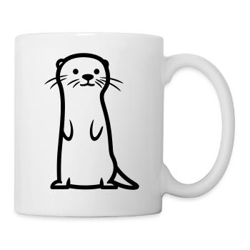 Otter - Tasse - Weiß - Rechts