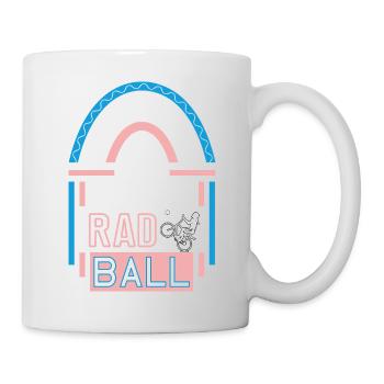 Radball Jubiläum 10 Jahre Spielerin Trainerin - Tasse - Weiß - Rechts