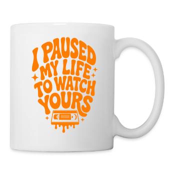 Mettre ma vie en pause pour regarder de l’horreur - Mug blanc - blanc - Droite