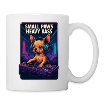 DJ Chihuahua: Small Paws, Heavy Bass Design - Mug - white - Right