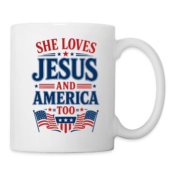 She loves Jesus and America - Mug - white - Right