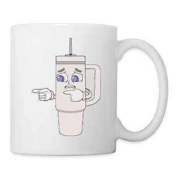 Worried Shaker Cup Anxious Mascot - Mug - white - Right