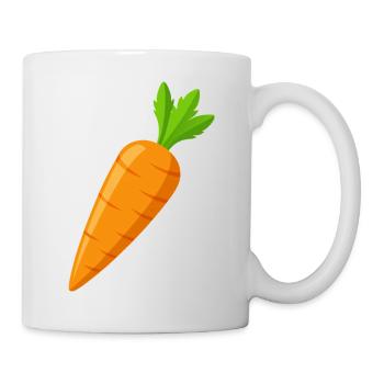 Karotte - Tasse - Weiß - Rechts