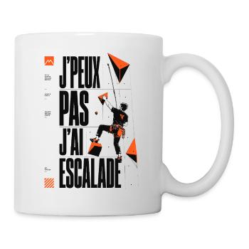 J’Peux Pas J’Ai Escalade Minimaliste - Mug blanc - blanc - Droite