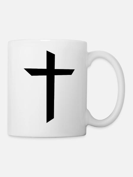 Christliches Kreuz - Tasse - Weiß